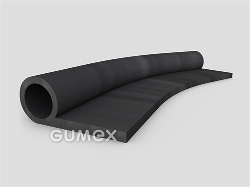 Gumový profil tvaru "P" s dutinkou, 46x19/4mm, dĺžka 2500mm, 60°ShA, SBR, -40°C/+70°C, čierna